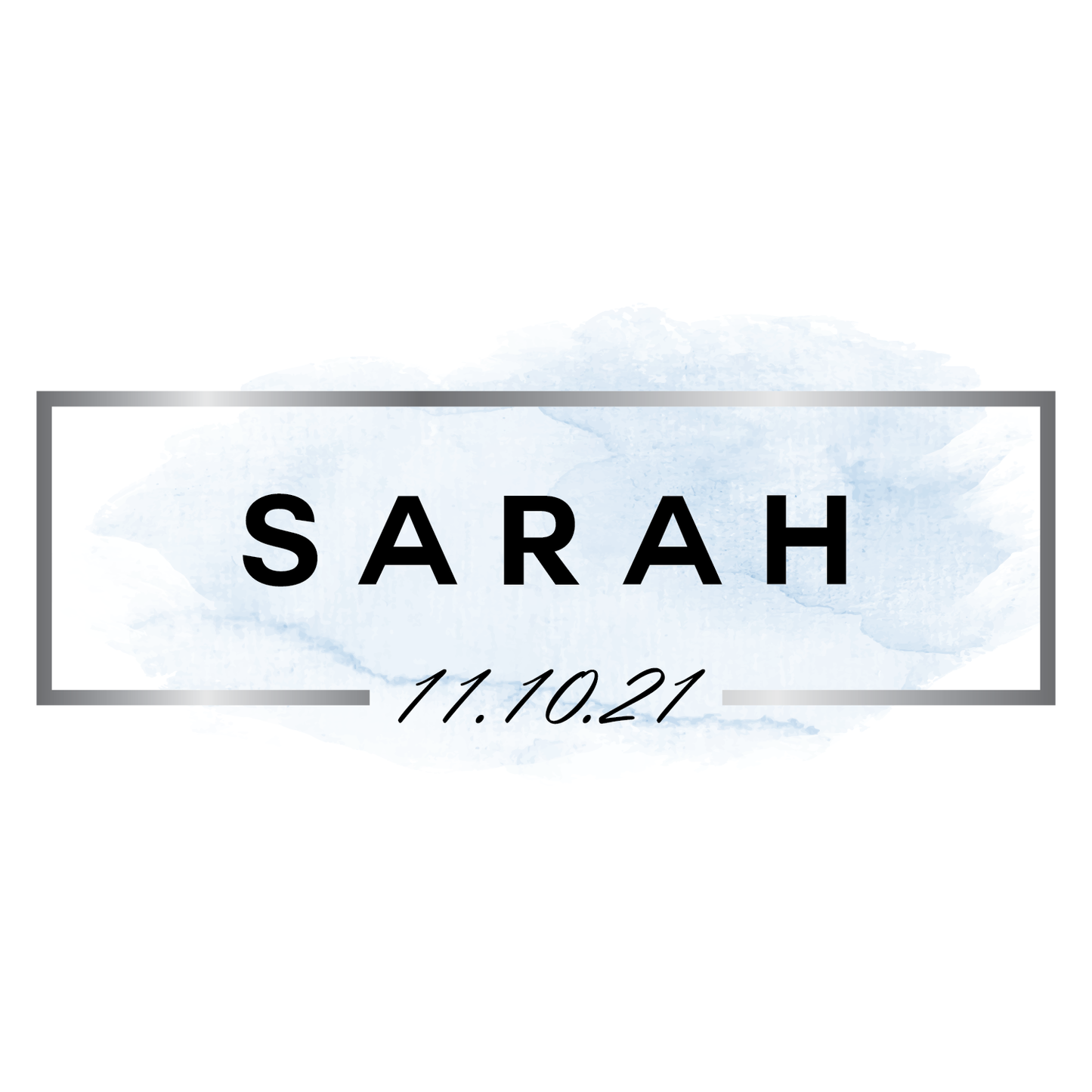Water Water Everywhere - Watercolor Bat Mitzvah Logo Design