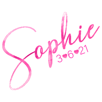 Watercolor Me Mine - Heart Bat Mitzvah Logo Design