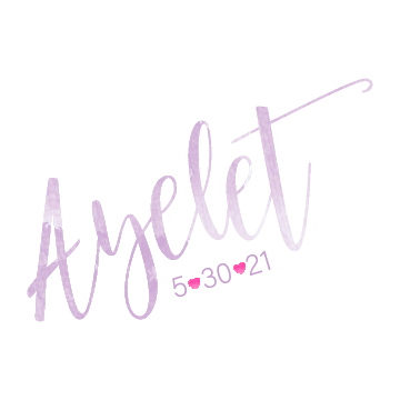 Watercolor Me Mine - Heart Bat Mitzvah Logo Design