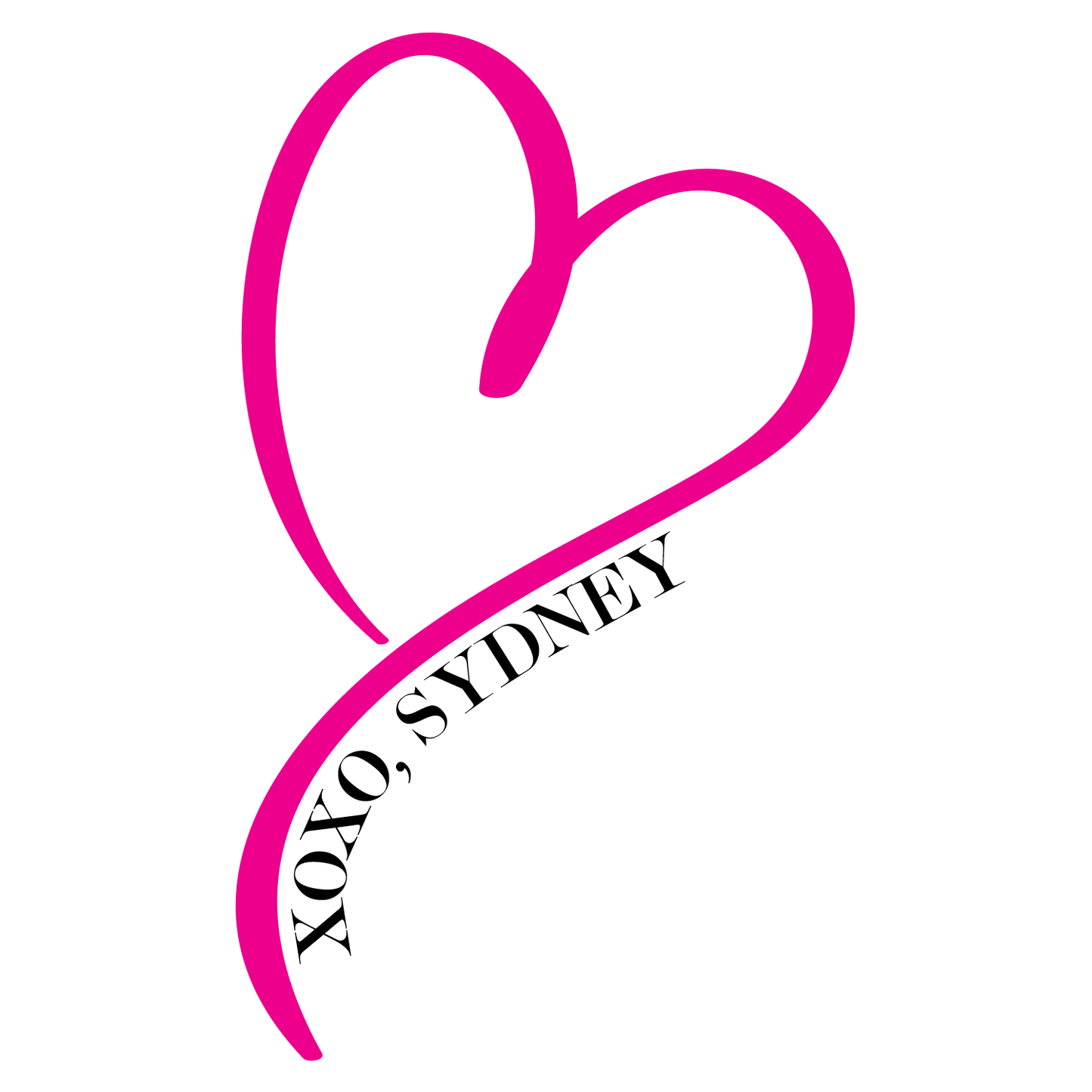 XO Heart Bat Mitzvah Logo Design