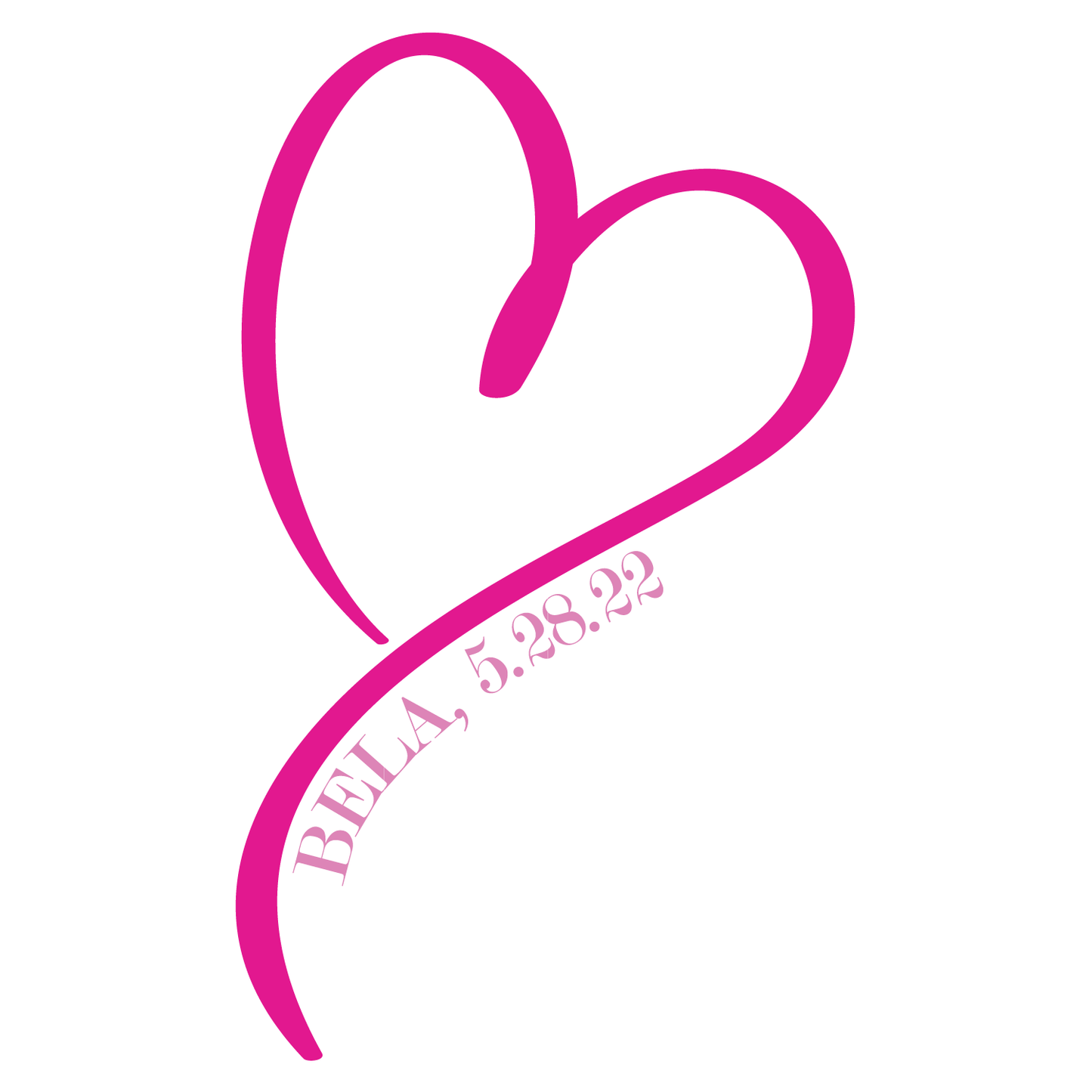 XO Heart Bat Mitzvah Logo Design