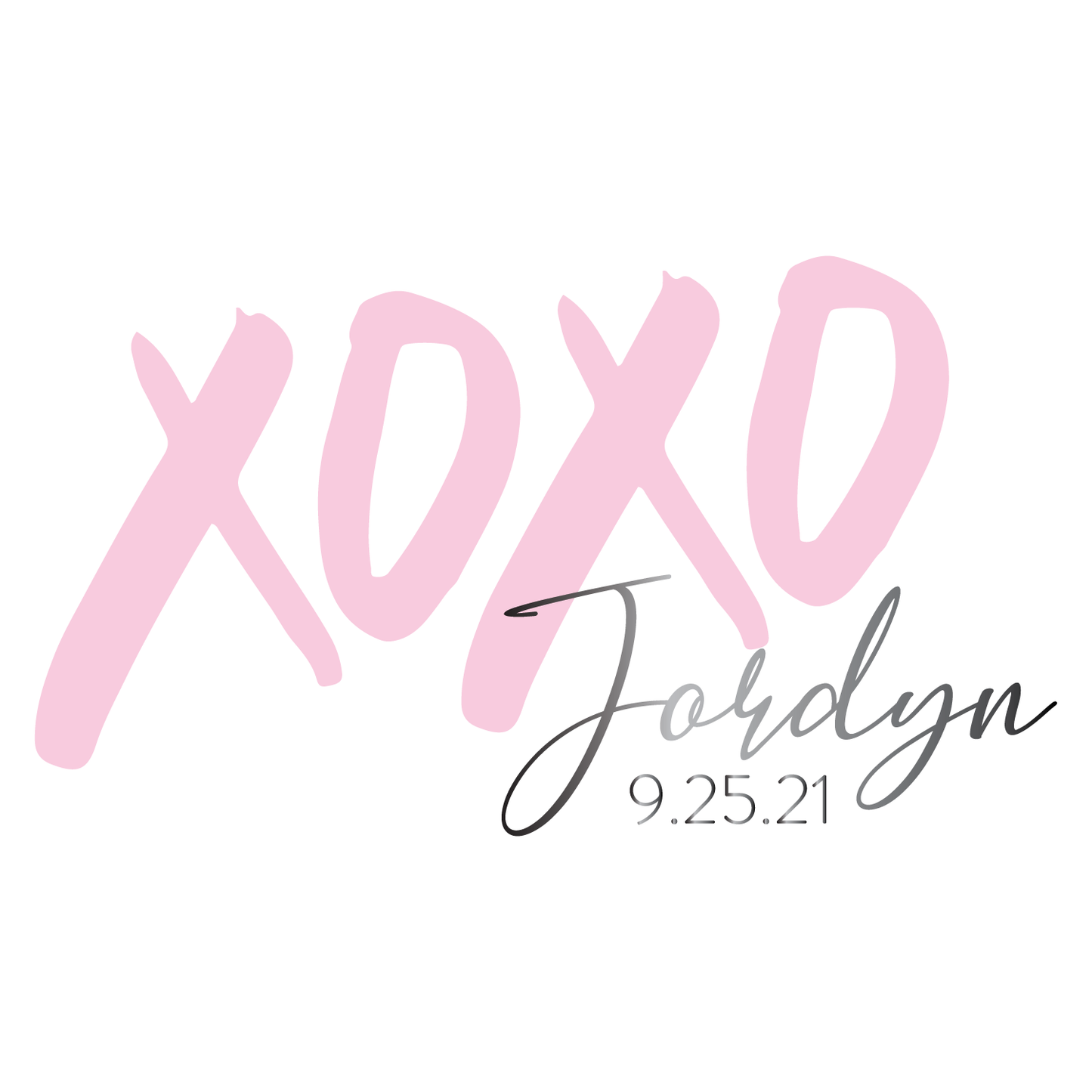 Hugs and Kisses - xoxo Bat Mitzvah Logo Design