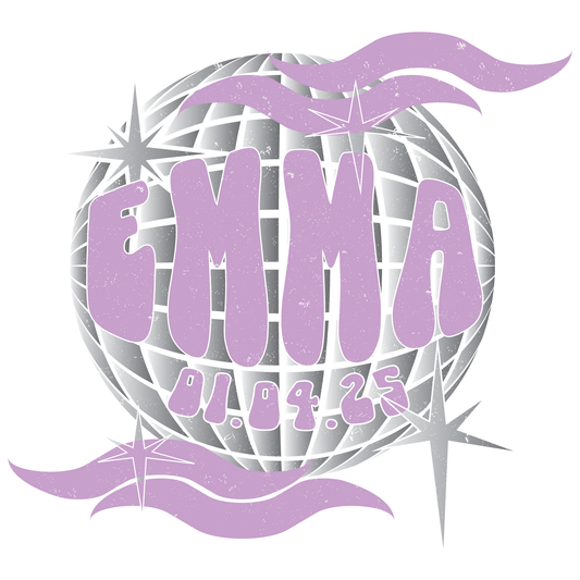 Stayin' Alive - Disco Ball Bat Mitzvah Logo Design