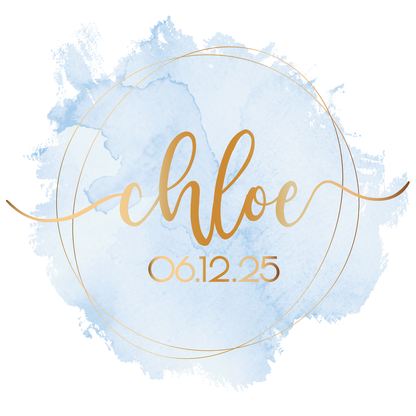 Clean Water - Watercolor Bat Mitzvah Logo