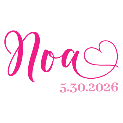Swirly Heart Bar and Bat Mitzvah Logo Design