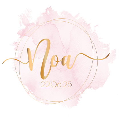 Clean Water - Watercolor Bat Mitzvah Logo