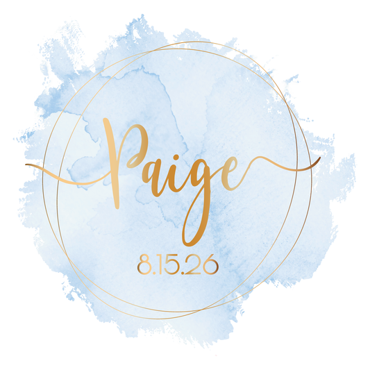 Clean Water - Watercolor Bat Mitzvah Logo