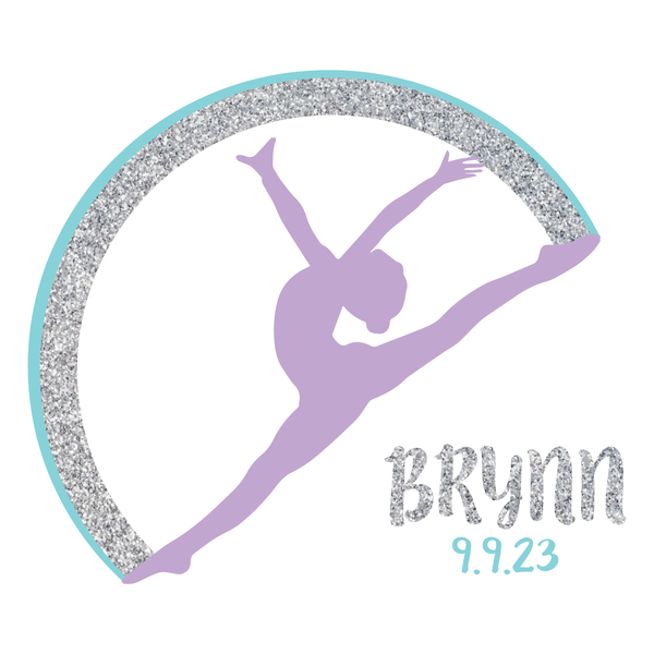 Gymnastics dance ballet Bat Mitzvah Logo Design