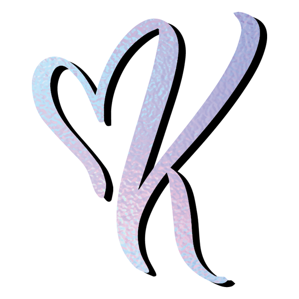 Iridescent K Bat Mitzvah Logo