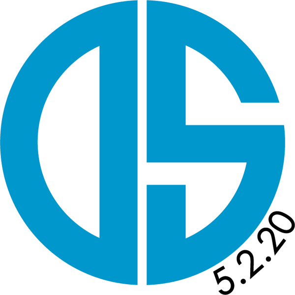 Blue Monogram Bar and Bat Mitzvah Logo