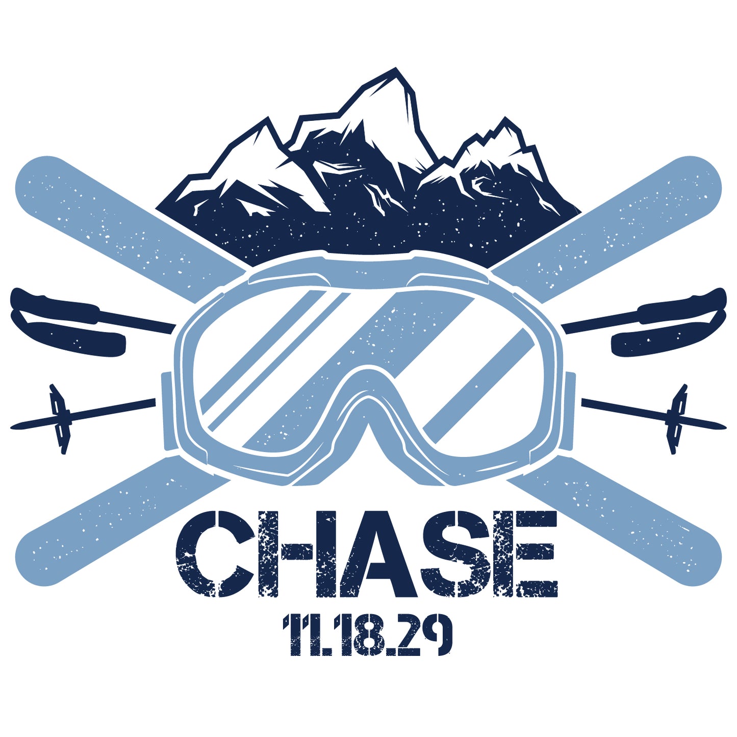 Slolom - Skiing Bar and Bat Mitzvah Logo Design
