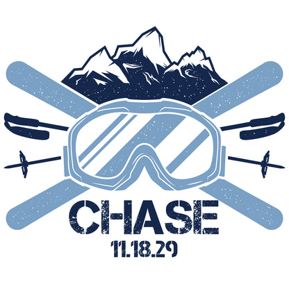 Slolom - Skiing Bar and Bat Mitzvah Logo Design