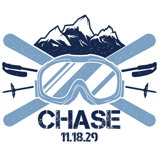 Slolom - Skiing Bar and Bat Mitzvah Logo Design