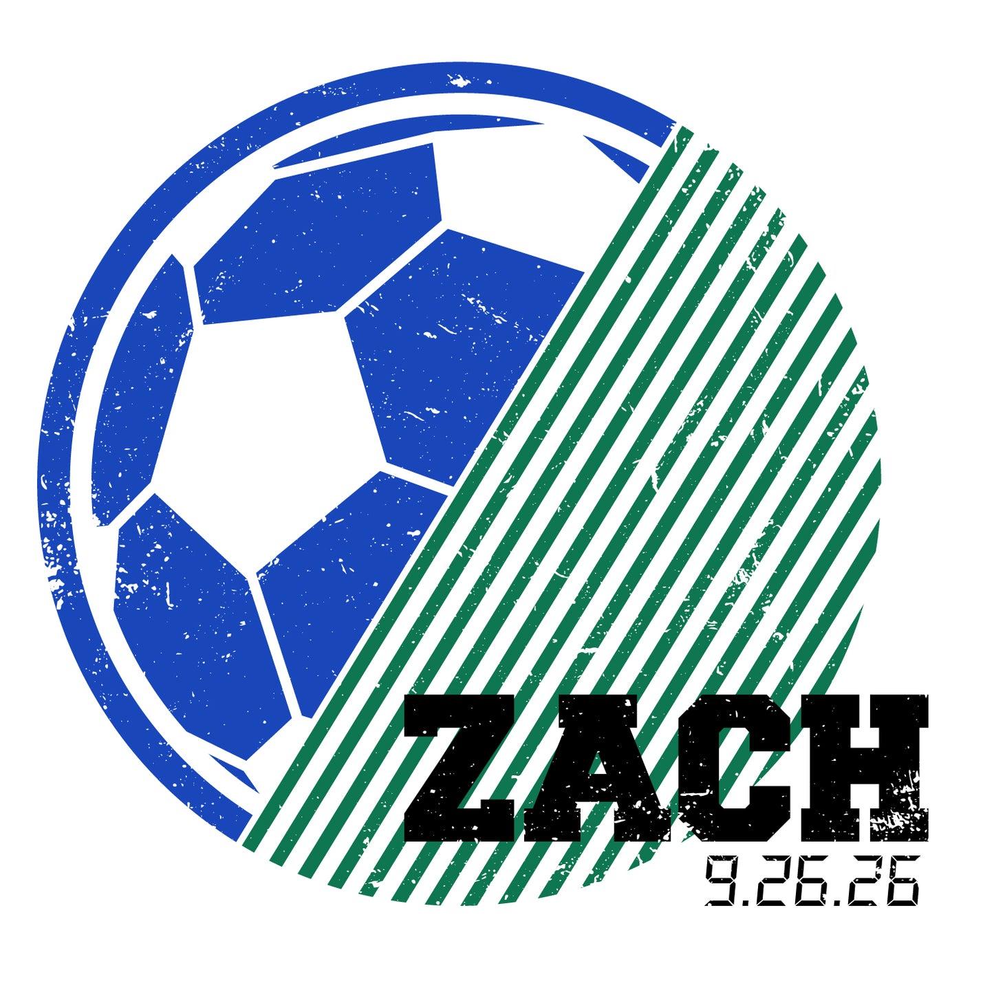 Soccer and Stripes Bar and Bat Mitzvah Logo Design