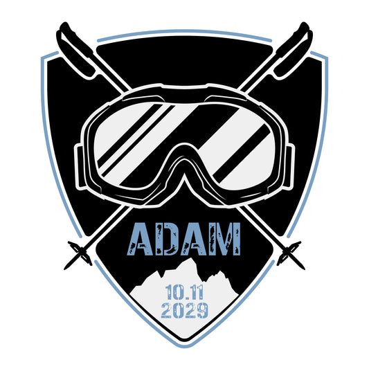 Super G - Skiing Bar and Bat Mitzvah Logo Design