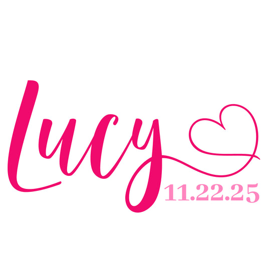 Swirly Heart Bar and Bat Mitzvah Logo Design