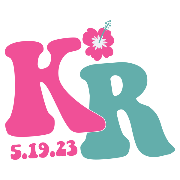 KR Hibiscus Bat Mitzvah Logo Design