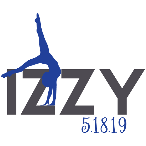 Gymnastics Bat Mitzvah Logo Design