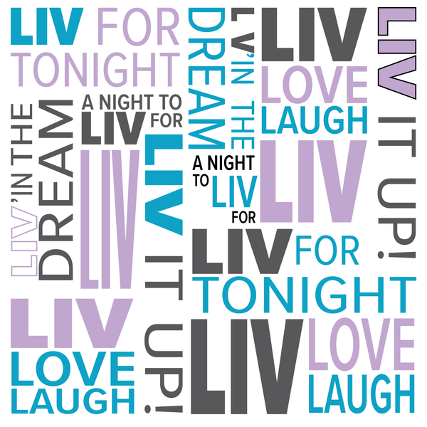 Liv, Love, Laugh Bat Mitzvah Logo