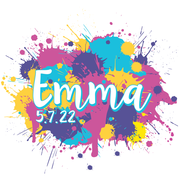 portfolioimg_Paint Splatter Custom Bat Mitzvah Logo Design