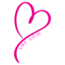 XO Heart Bat Mitzvah Logo Design