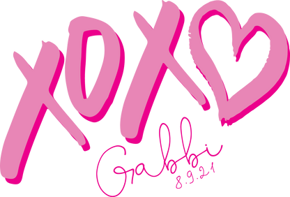 Hugs and Kisses - xoxo Bat Mitzvah Logo Design
