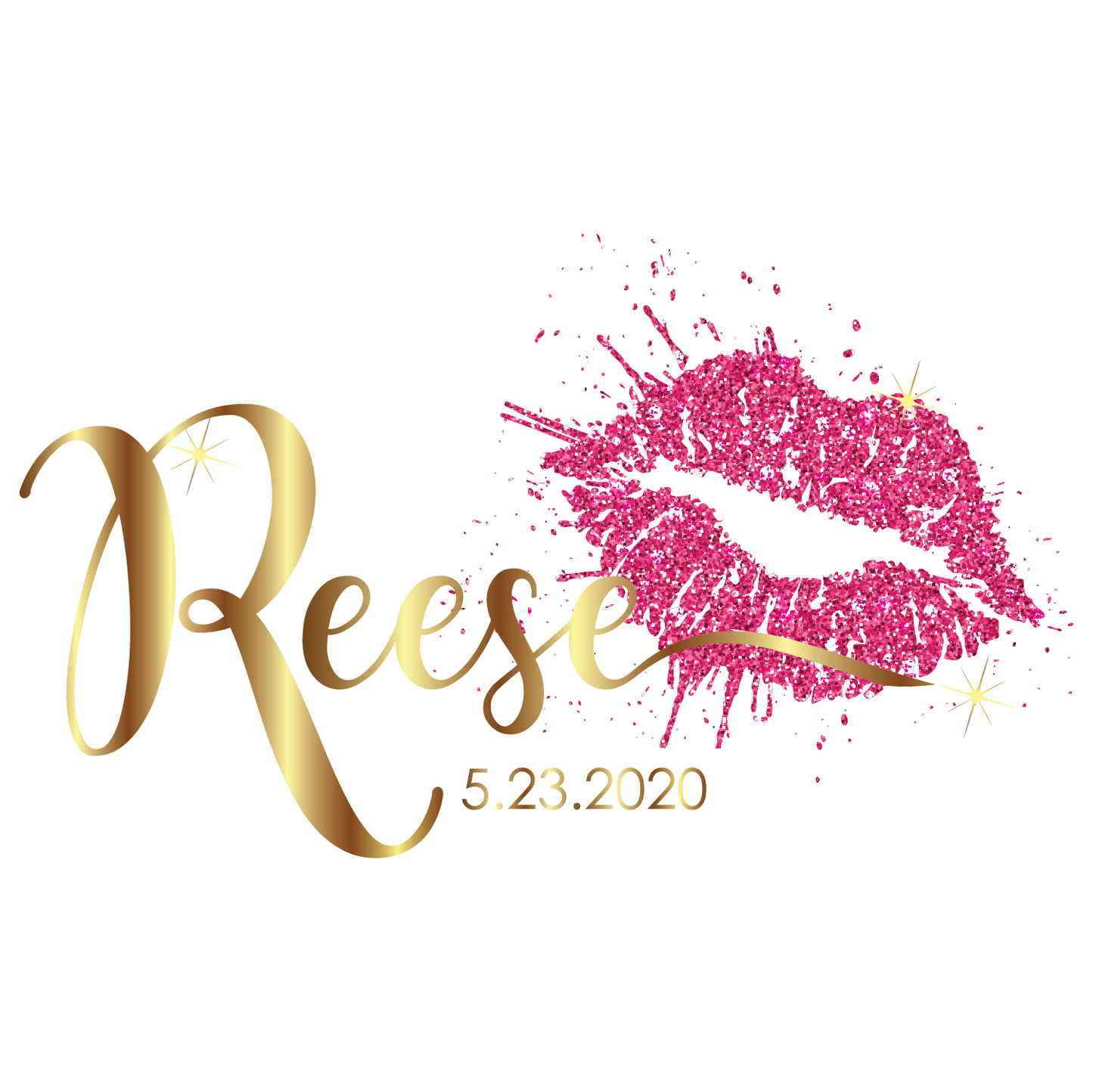Kiss Lips Bat Mitzvah Logo