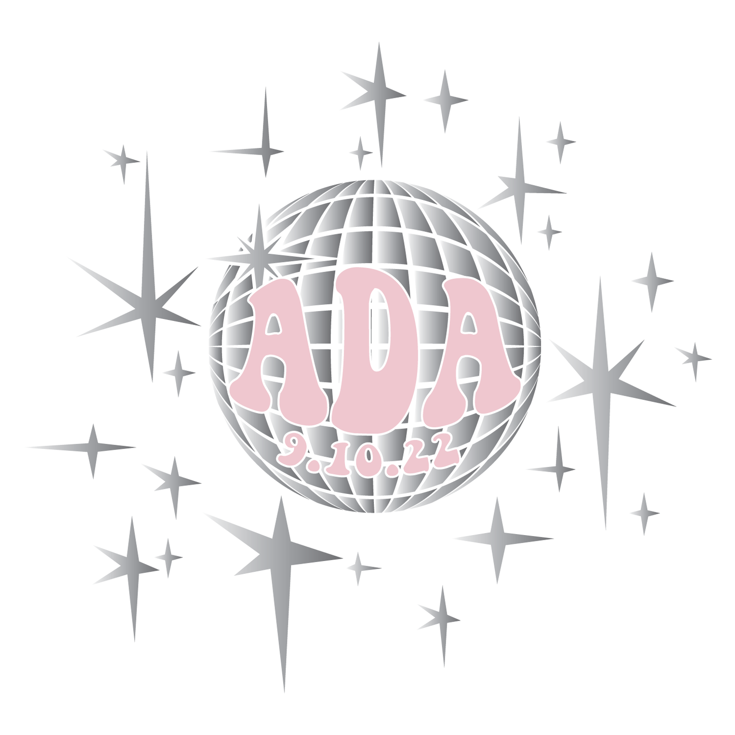 Stayin' Alive - Disco Ball Bat Mitzvah Logo Design